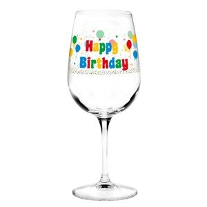 Pohár na víno Happy Birthday (mierne poškodená krabica)