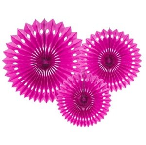 ROZETY magenta Princess 3ks