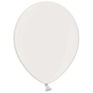 Balóniky latexové metalické biele 30 cm 50 ks