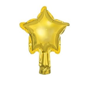 Balónik fóliový Hviezdička zlatá 10 cm 1 ks