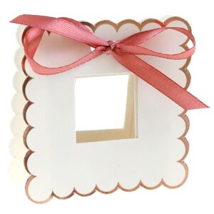 Darčeková krabička s priehľadom rose gold 7x3x7 cm 6 ks
