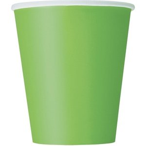 Tégliky papierové limetkovo zelené 270 ml 14 ks