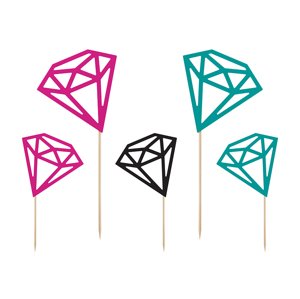 Toppery s diamantmi, 12,5-25,5 cm (1 balenie / 5 ks)