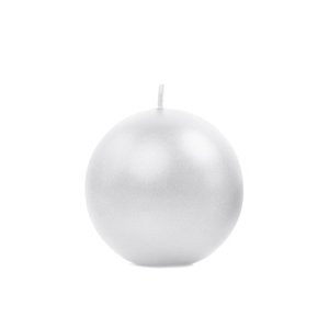 Kuličková metalická sviečka, perleťová, 6 cm (1 balenie / 10 ks)