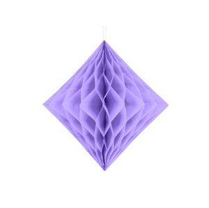 Papierový diamant, fialový, 30 cm