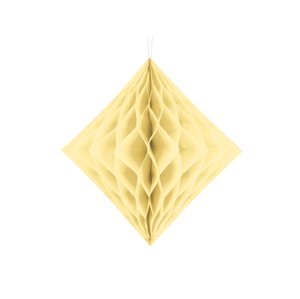 Krepový diamant, krémový, 20 cm