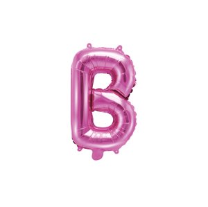 Fóliový balón s písmenom "B", 35 cm, tmavoružový