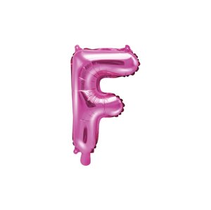 Fóliový balón s písmenom "F", 35 cm, tmavoružový