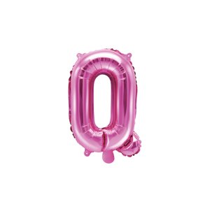 Fóliový balón s písmenom "Q", 35 cm, tmavoružový