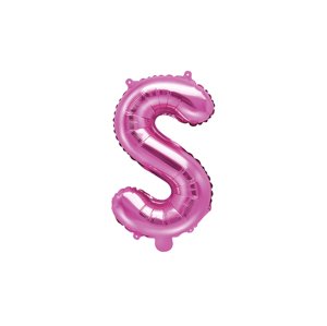 Fóliový balónik s písmenom "S", 35 cm, tmavoružový