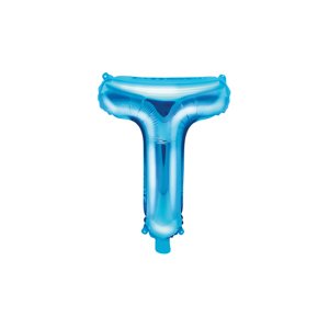 Fóliový balón s písmenom "T", 35 cm, modrý