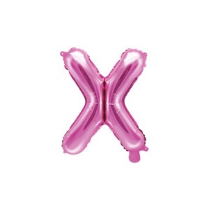 Fóliový balónik s písmenom "X", 35 cm, tmavoružový