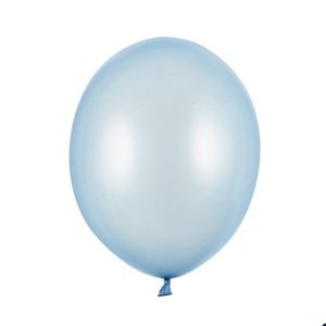 Balónik latexový metalický baby blue 12cm 1 ks