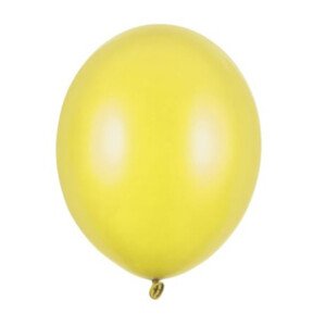 Balónik latexový metalický žltý 12cm 1 ks