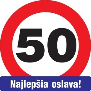 Ceduľa na dvere SK Najlepšia oslava 50