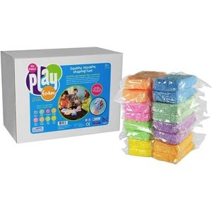 Modelovacia hmota Playfoam rozdelená na 16 dielov v 8 rôznych farbách