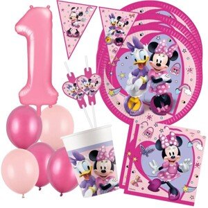 Minnie prvé narodeniny - narodeninový párty set - 8 osôb