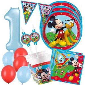 Mickey prvé narodeniny - narodeninová párty set - 8 osôb