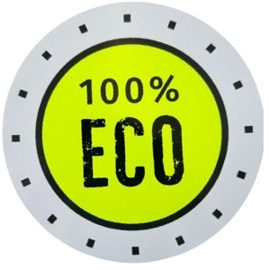 Samolepka "100% eko" zelená 10 cm