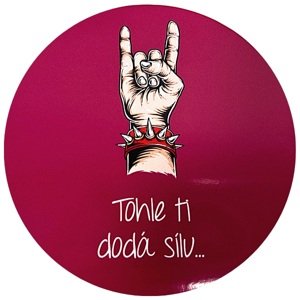 Samolepka "Tohle ti dává sílu" punk purple 10 cm
