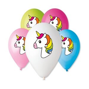 Balóniky latexové Jednorožec mix 30 cm 5 ks