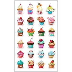 Nálepky Mini Cupcakes 7,5 x 12,3 cm