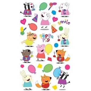 Nálepky Mini Prasiatko Peppa Pig s kamarátmi 7,5 x 12,3 cm