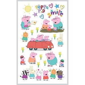 Nálepky Mini Prasiatko Peppa Rodinné auto 7,5 x 12,3 cm