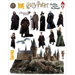 Nálepky Mini Harry Potter Rokfortský hrad 13,2 x 16,5 cm
