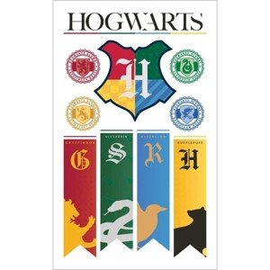 Nálepky Mini Harry Potter vlajky 7,5 x 12,3 cm
