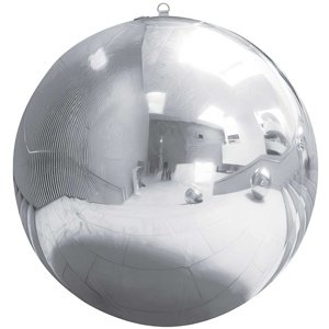 Nafukovací zrkadlový balón strieborný 60 cm