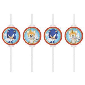 Slamky papierové Sonic 4 ks