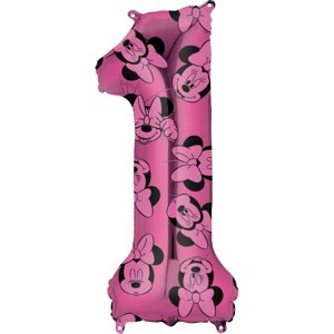 Fóliový balónik číslica 1 Minnie Mouse 66 cm