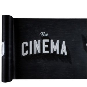 Šerpa na stôl Cinema čierna 30 cm 5 m