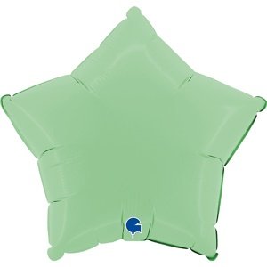 Balónik fóliový Hviezda matne zelená 46 cm