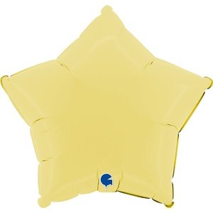 Balónik fóliový Hviezda matne žltá 46 cm