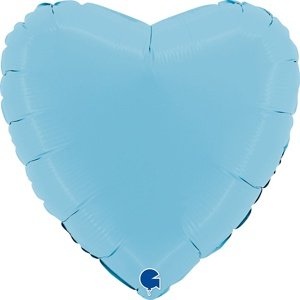 Balónik fóliový Srdce matne sv. modré 46 cm