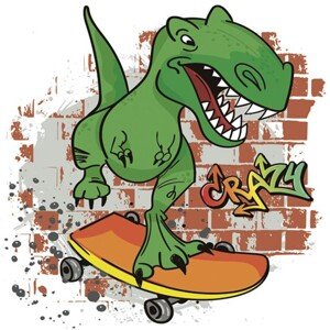 Servítky papierové Crazy dinosaurus 33 x 33 cm 20 ks