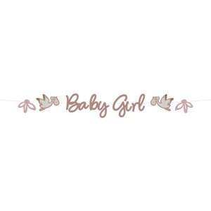 Banner "Baby Girl" ružový 200 cm
