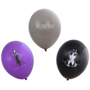 Balóniky latexové Wednesday 27 cm 6 ks