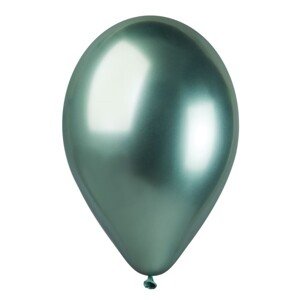 Balóniky latexové chrómové zelené 33 cm 5 ks