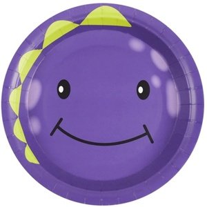 Tanieriky papierové Príšerky fialové 23 cm 8 ks