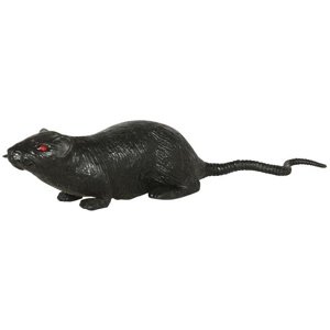 Latexová krysa čierna 15 cm