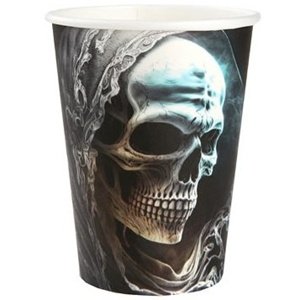Papierové poháre Lebka 270 ml 10 ks