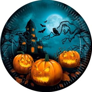 EKO Halloweenske papierové taniere 23 cm 8 ks