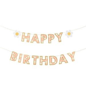 Banner Happy birthday daisies 200x14,5 cm