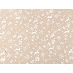 Baliaci papier prírodný vianočný sob 0,7x2 m