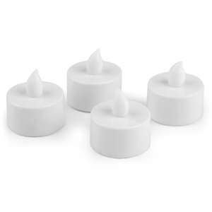 LED čajové svetlo biele teplé 3,6 cm 4 ks