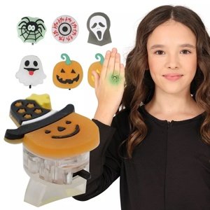 LED prsteň Halloween mix 1 ks