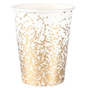 Papierové poháre Vianočné konfety biele 270ml 10 ks